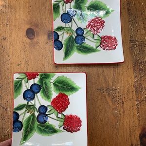Bundle of 2 / Berryilicious Ceramics / Square Plates